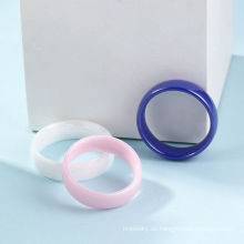 Großhandel heißer Verkauf Schmuck 6mm Keramikringe dunkelblau und rosa Ring